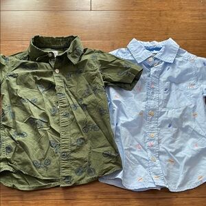 Carter’s Kids' Green and Blue Button-Up Shirts